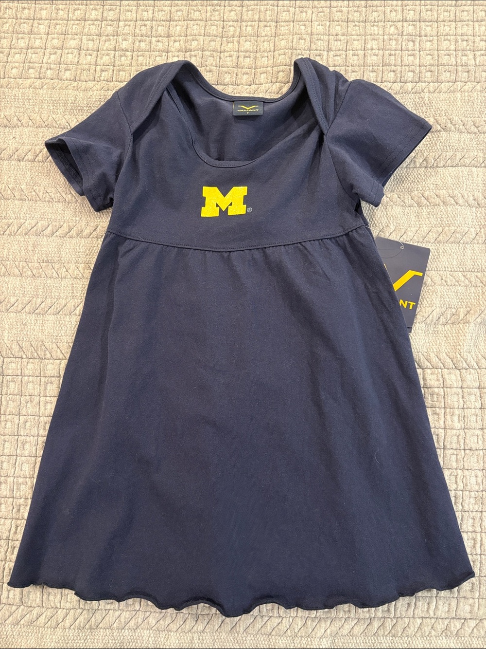 University of Michigan Navy Dress with Yellow M Logo